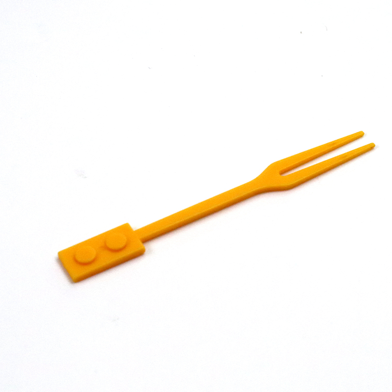 Customizable Colorful Disposable Plastic Tableware 90mm Length PS Plastic Fruit Fork Hot Sale