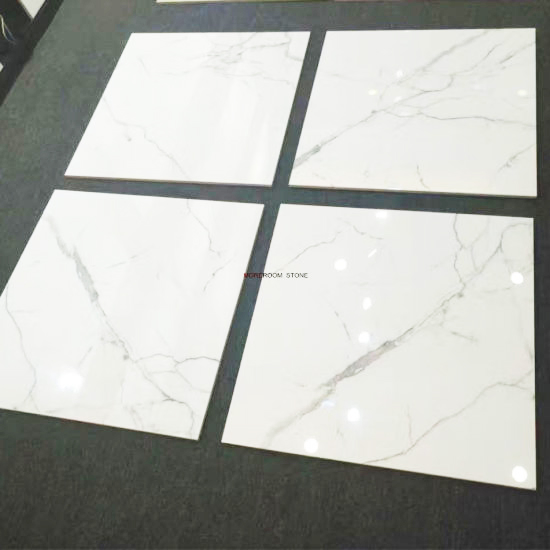 Non Slip Floor Matte Finish White Ceramic Tile for Bathroom Design