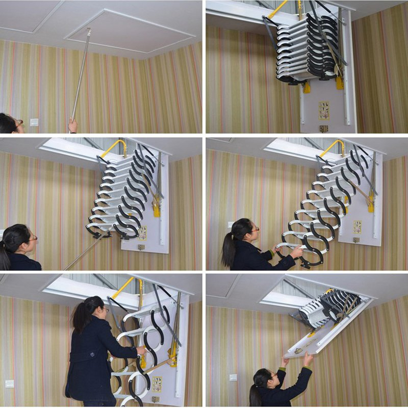 Staircase Attic Ladder Innovative Folding Stairs for Small Spaces