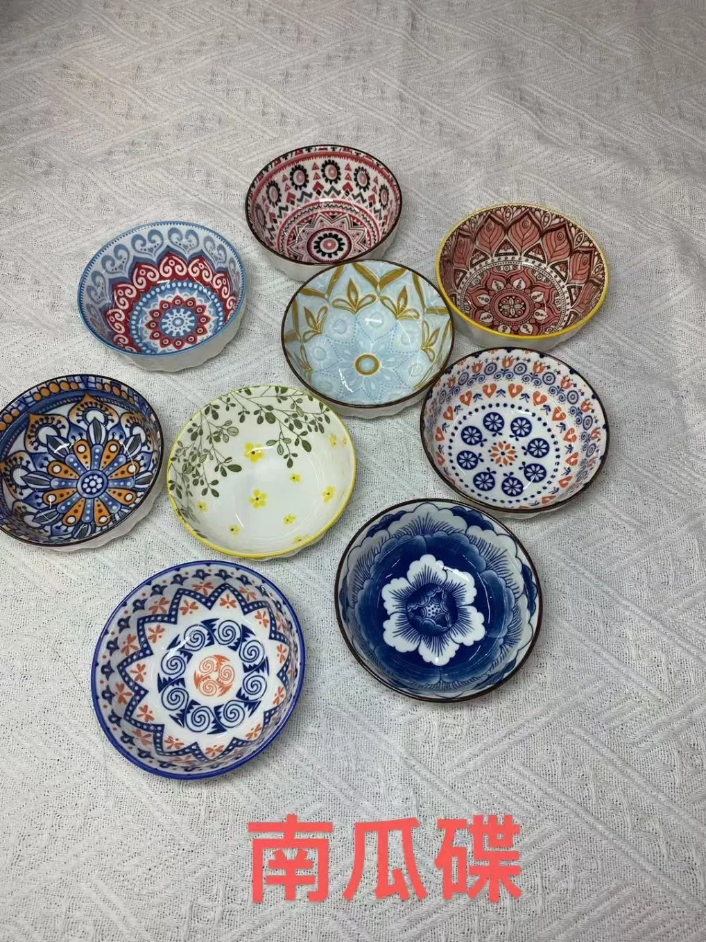 4"Soup Bowl Plate Saucer Various Shape Pad Printing Ceramic Porcelain Tableware