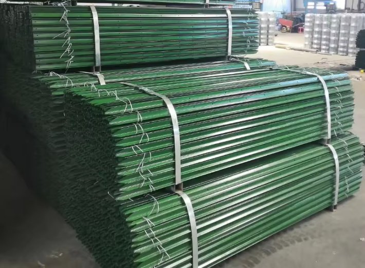 9FT Galvanized Steel U Fence Post with Pre-Punched Holes Easy Installation