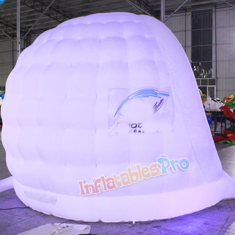 All White 3 Person Cave Inflatable Tent for Desert