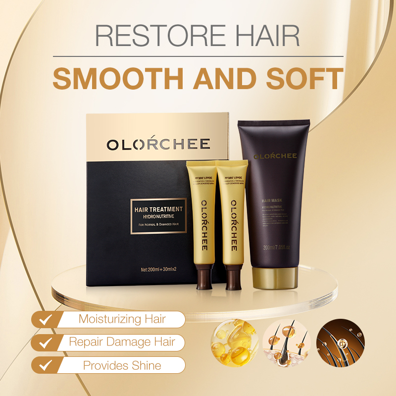 Olorchee Professional Hair Mask Intensive Moisturizing Repair Hair Essence Lotion Set Smooth Hair Care Product OEM