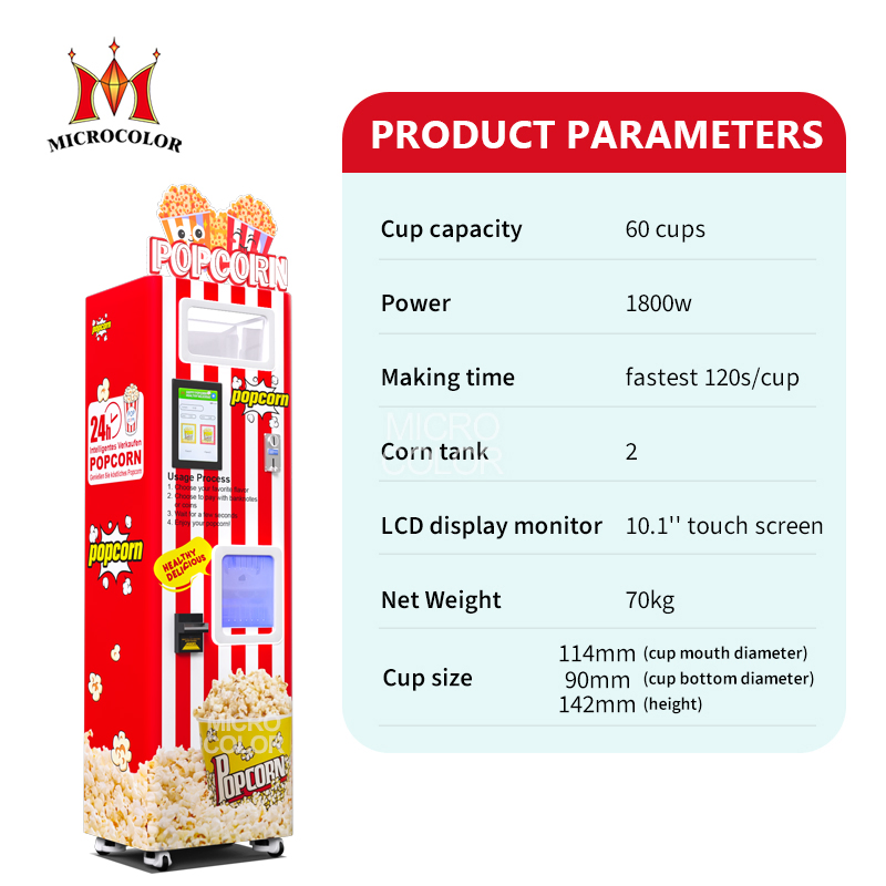 Manufacturer Wholesale Electric Making Pop Corn Machine Commercial Automatic Popcorn Vending Machine
