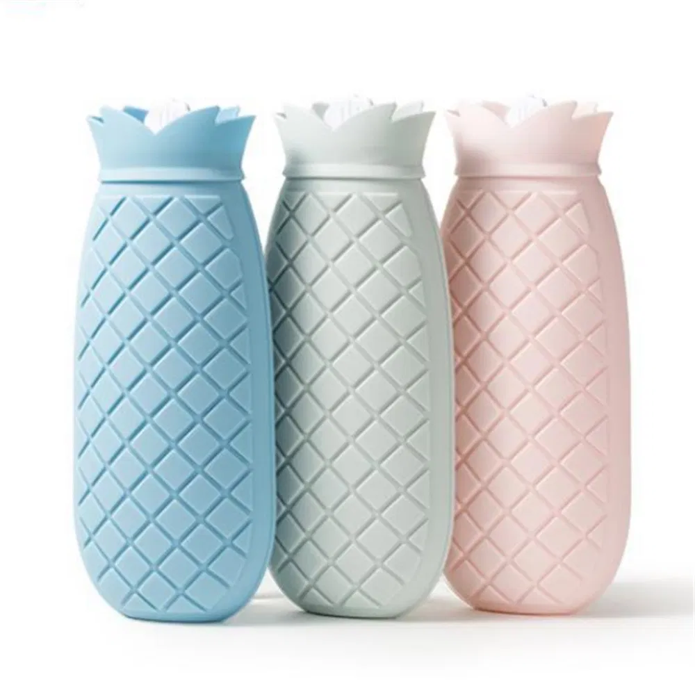 Winter Portable Sleeve Hot Water Bag Pineapple Model Water-Filled Silicone Hand Warmer