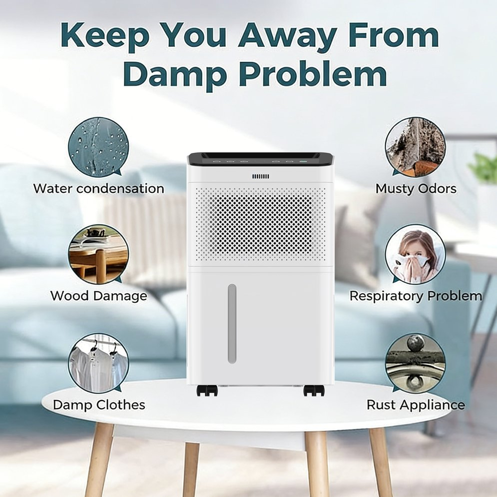 Home Dehumidifier with Smart 26L Technology for Optimal Humidity