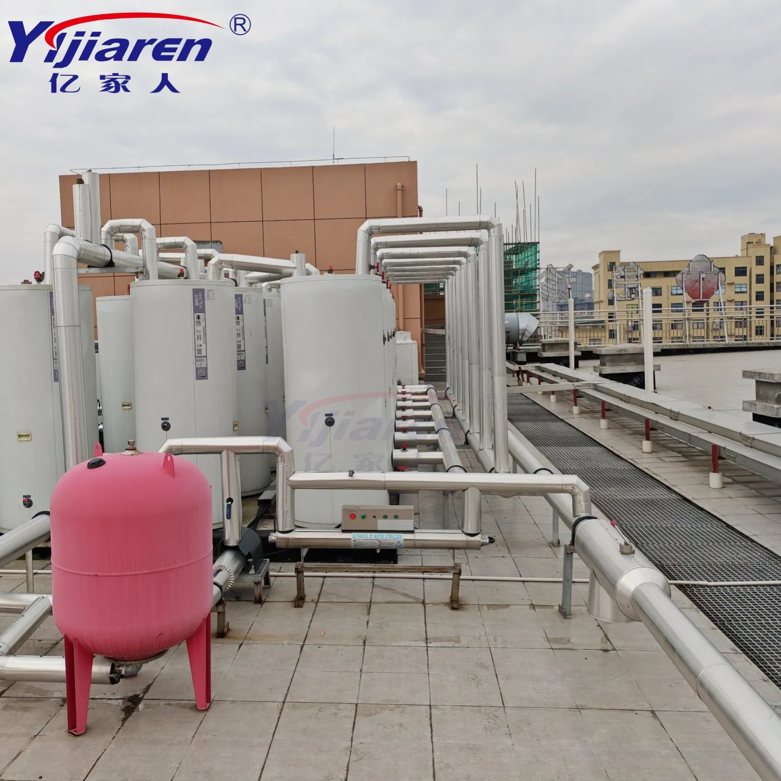 Green Energy Yijiaren New Arrival System Pressurized Small Enamel Tank with Air to Water Heat Pump