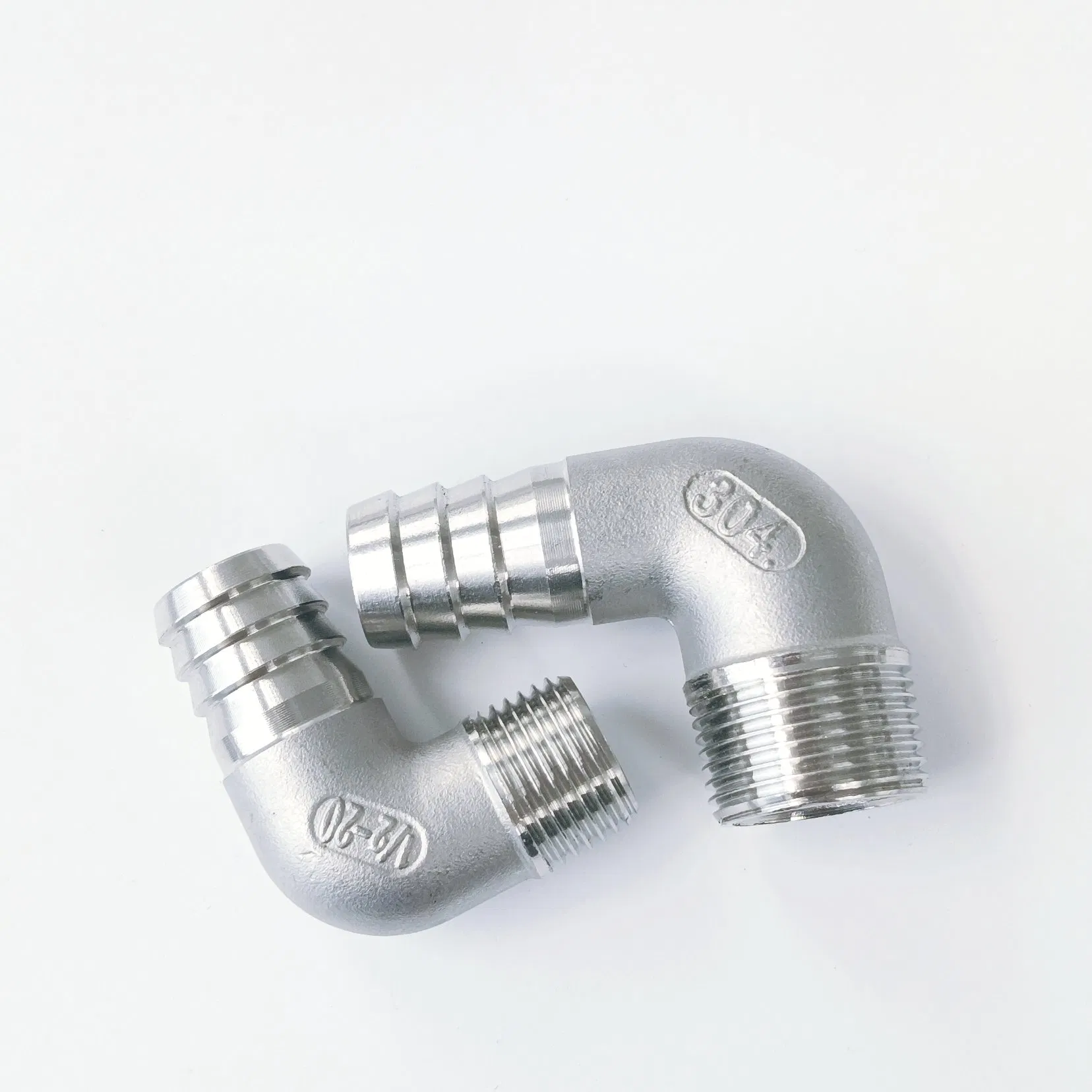 90-Degree Curved Scalp Connection with External Thread Connection for Pipes or Hoses