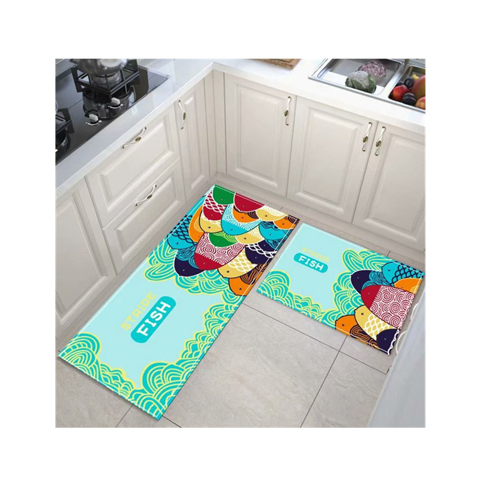 Heavy Duty Elegent Comfortable Anti Slip Custom Printing Kitchen Rug