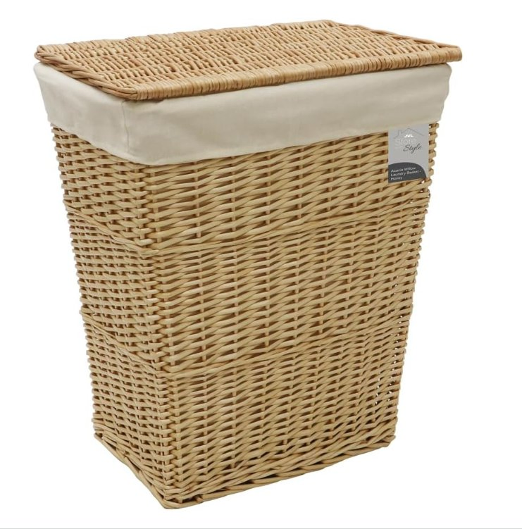 Rectangular Tapered Hamper Wicker Storage Basket Willow Box