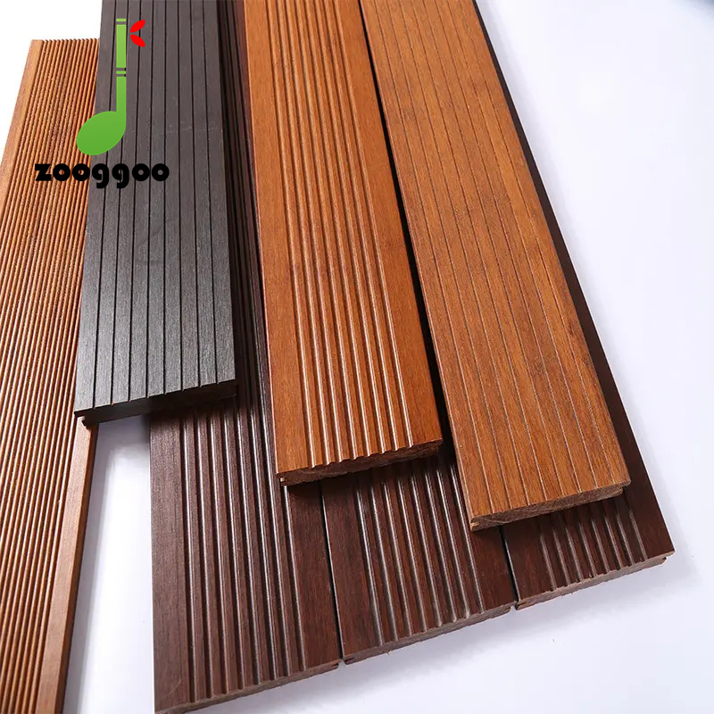 Eco-Friendly Outdoor Pool Solid Bamboo Decking Flooring Natural Sustainable Outdoor Bamboo Decking