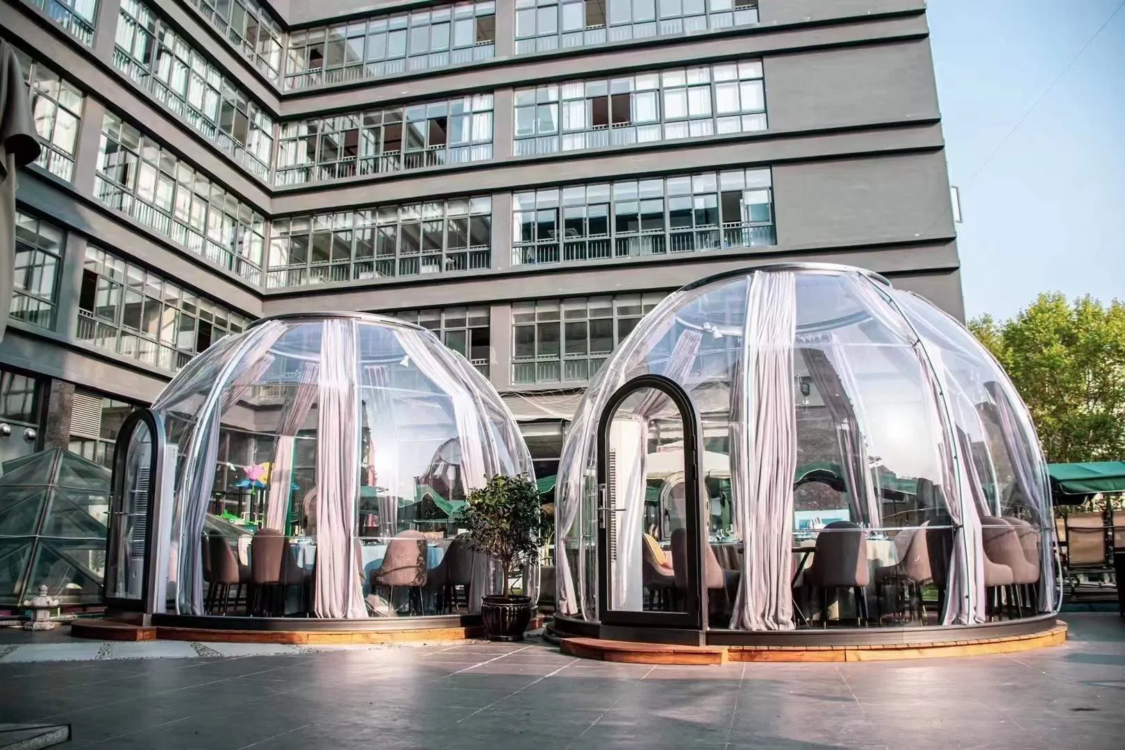 Luxury Resort Camping Transparent Dome Building Polycarbonate House Dedicated to Homestay Atmosphere