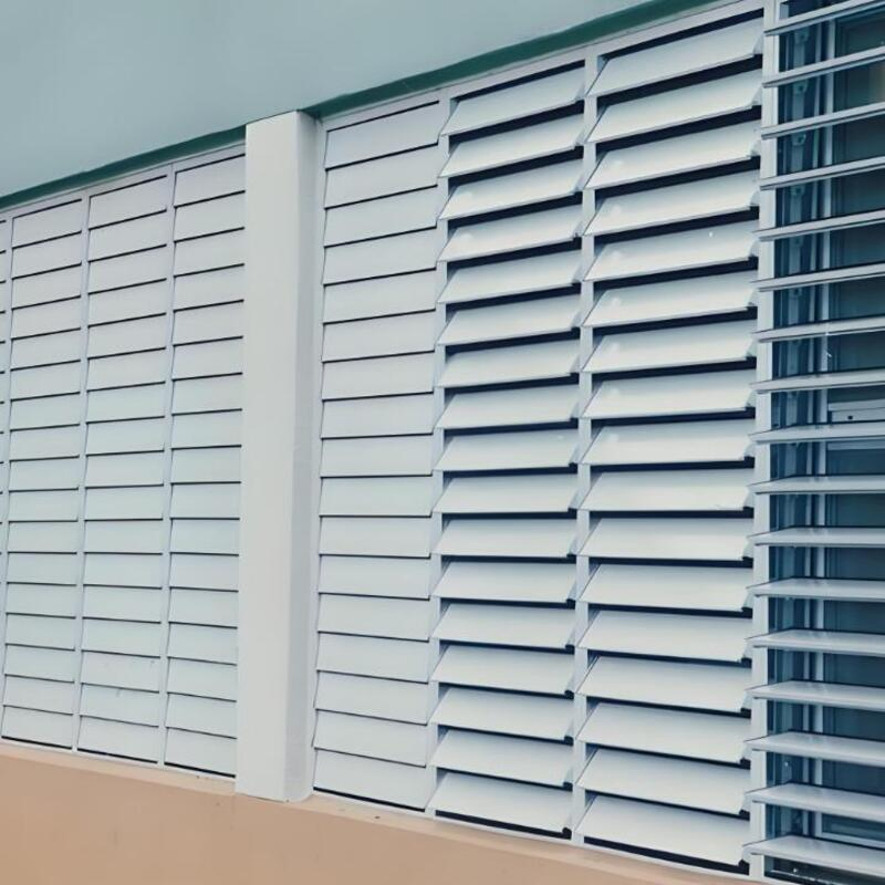 Elegant Aluminum Facade Louvers with Corrosion-Resistant Blades Extruded Aluminum Louver