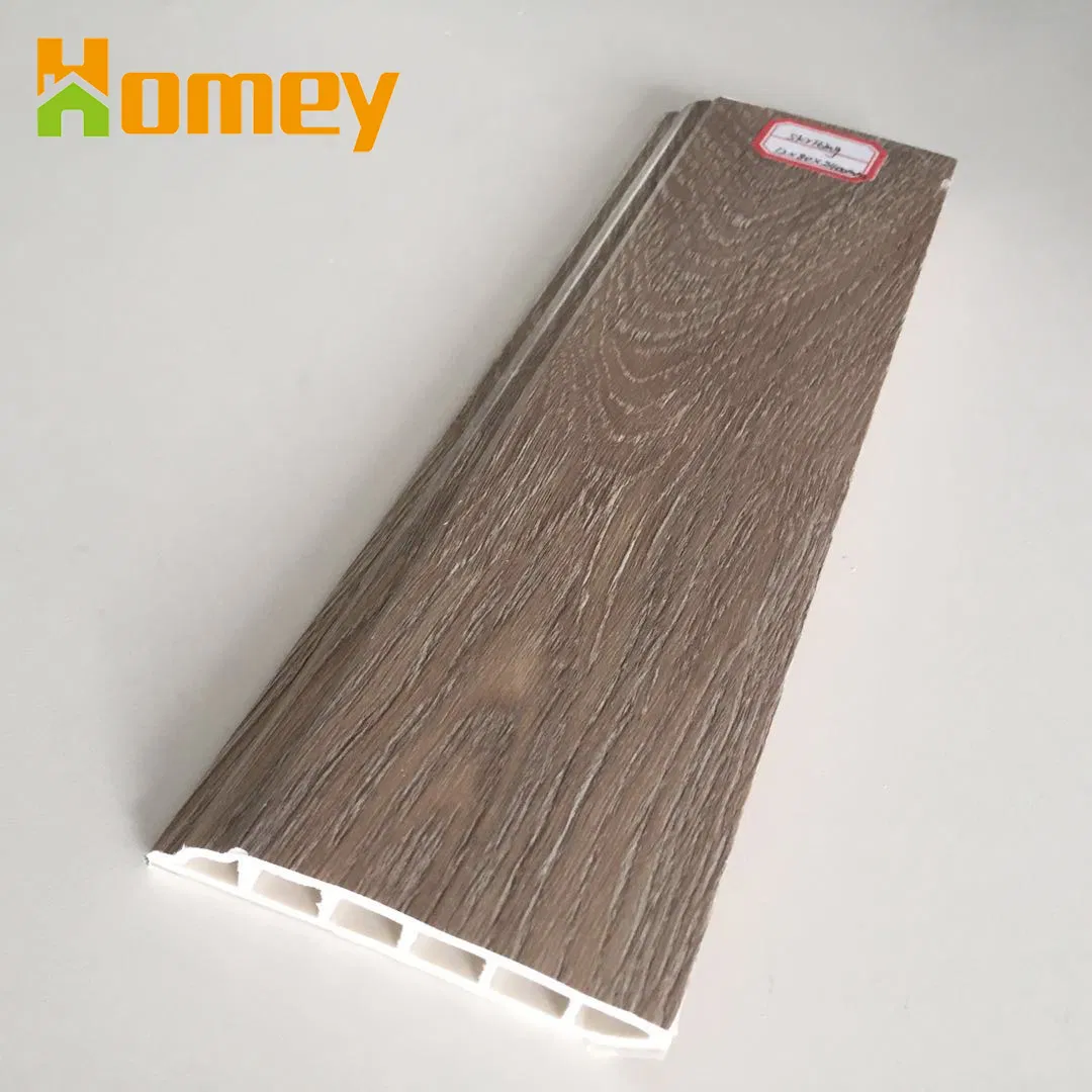 Polystyrene Plastic PVC Vinyl Floor Accessories Waterproof Skirting Board