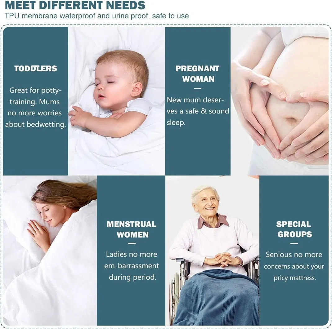 High Quality Waterproof Bed Cover for Hotel Villa Home Mattress Protector