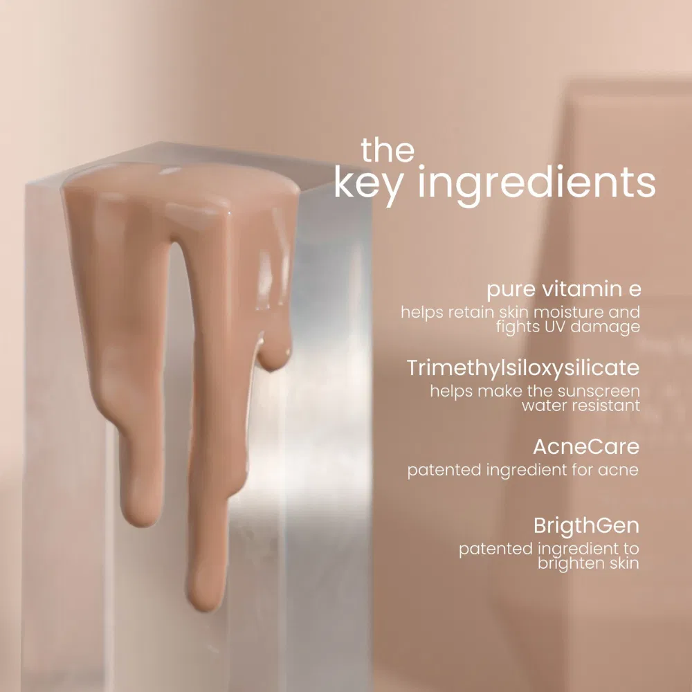 Private Label Vegan Mineral Skin Care Squeeze Tube Broad Spectrum SPF 50 Make up Tinted Sunscreen Cream
