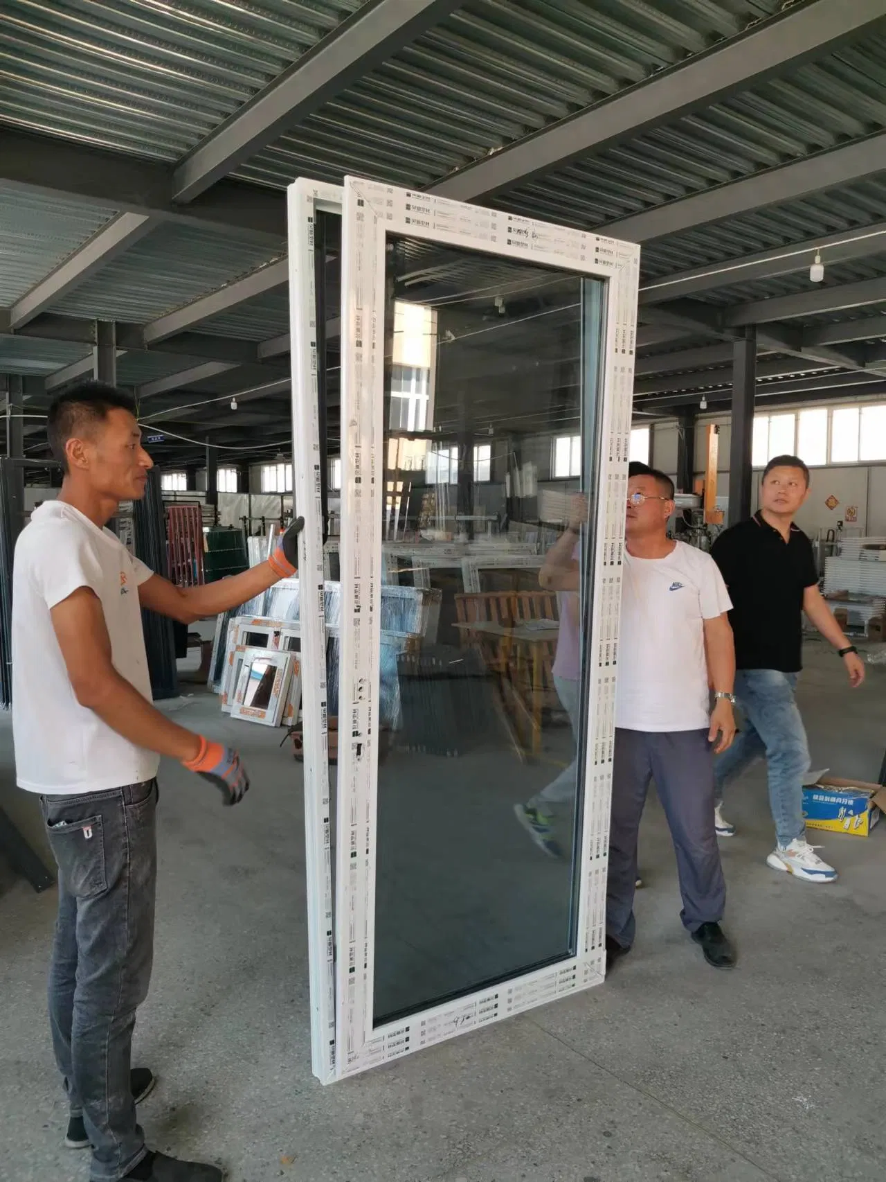 Germany Standard PVC UPVC Glass Tilt&Turn Door China Factory Casement Door