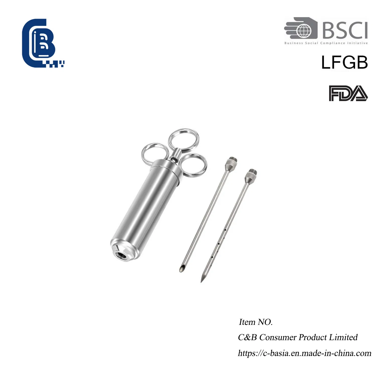 Turkey Meat Injector for Marinade, Stainless Steel Injection Syringe