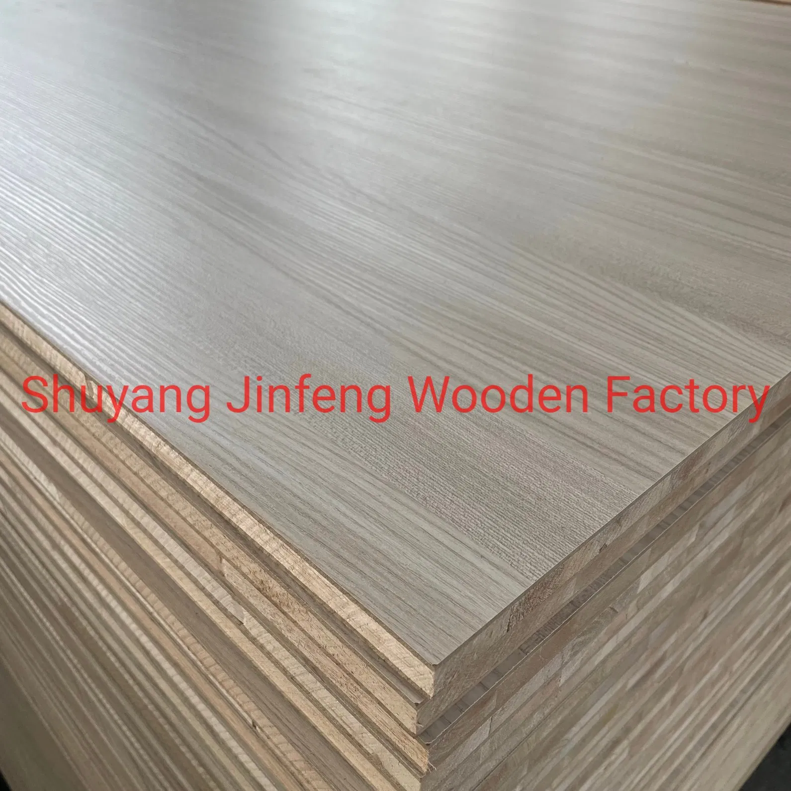 Indonesia Albazia Bare Core 13.2*1260*2490mm Final Size 1220*2440*17mm+ 2.4mm Both Sides Waterproof MDF Verneered Face and Back Coated Melamine Paper Blockboard