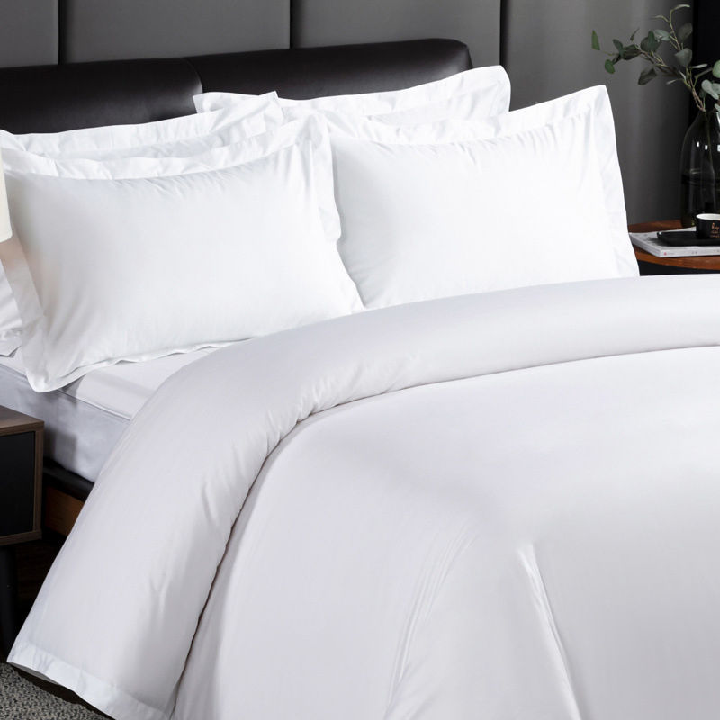 100% Cotton White Bedding Duvet Cover Set for Hotel Room