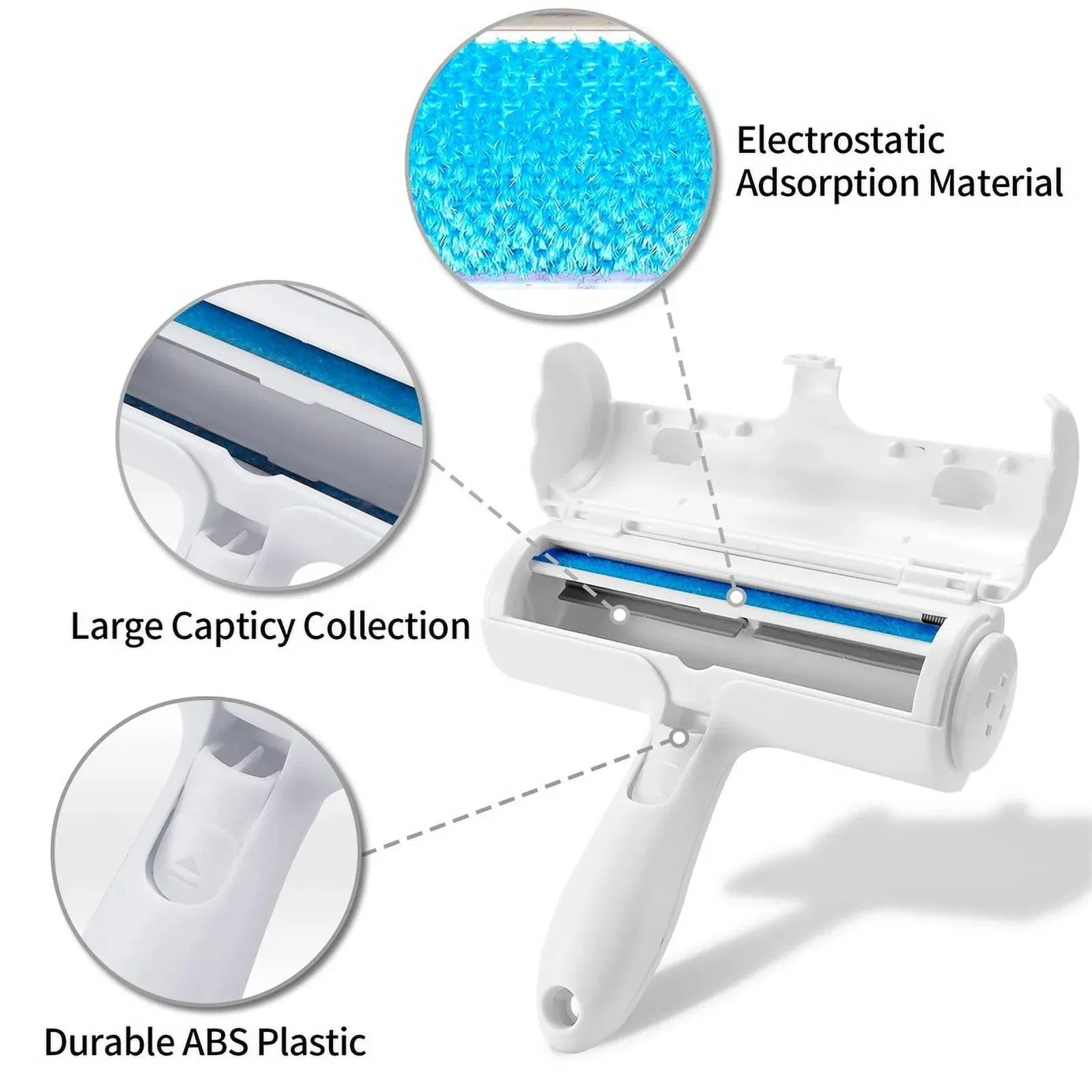 Custom Self Cleaning Grooming Reusable Use on Sofa Cloth Dog Cat Pet Hair Remover Reusable Lint Roller Brush