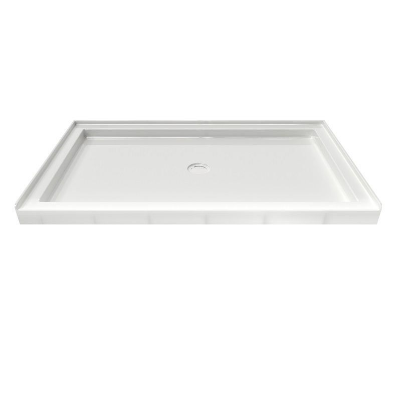 Rectangle Shaped White Acrylic Shower Base Tray with Drain for Shower Room