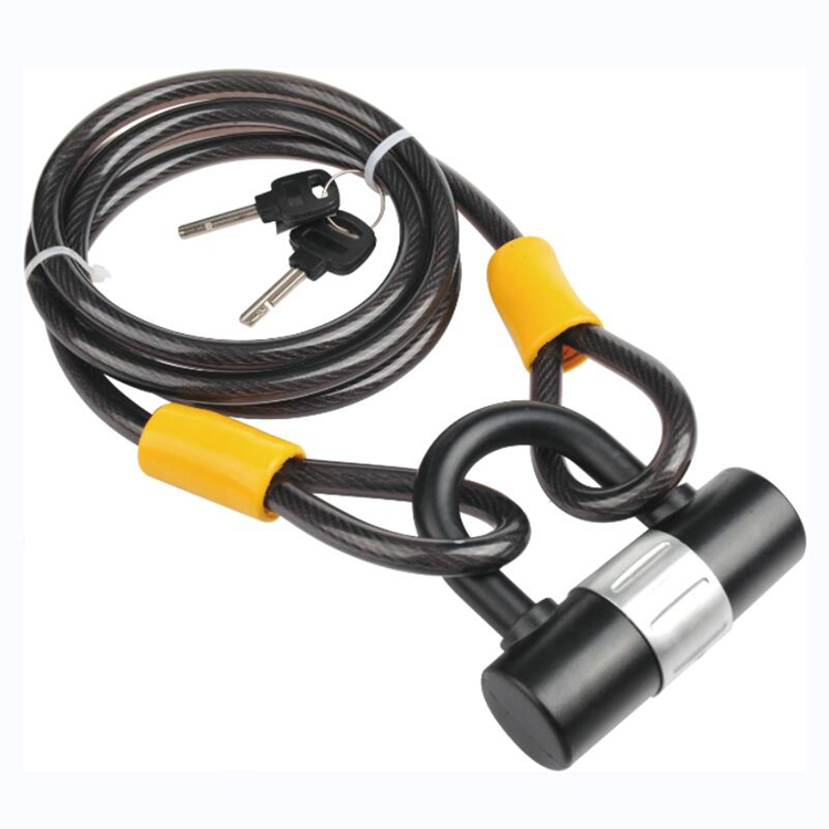 Yh1459 Bike Lock Heavy Duty U Lock with Shackle and Bicycle Lock Mount Holder + Steel Chain Cable