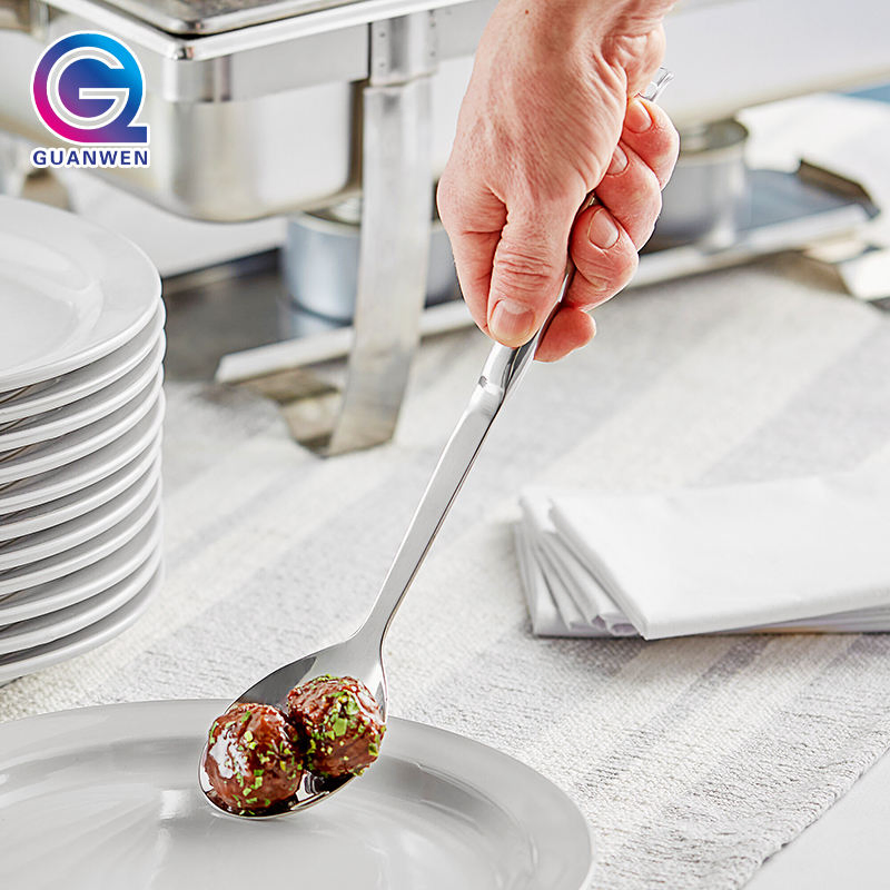 5piece Hollow Stainless Steel Handle Buffet Serving Utensils Set