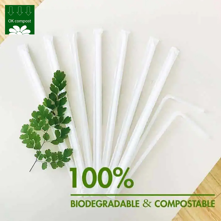 100% Compostable Custom Private Label PLA Straws with Logo