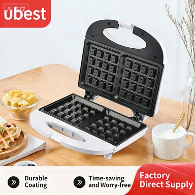 Multi-Function Sandwich and Waffle Maker for Quick Meals