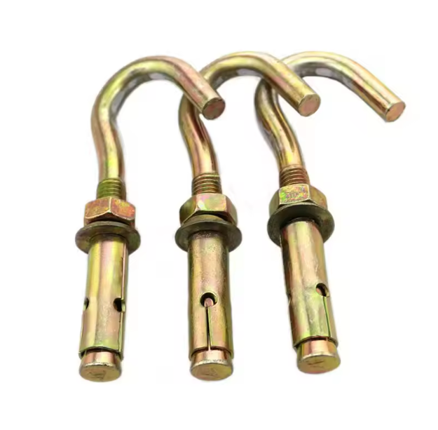 Yellow Zinc Concrete Screw Expansion Sleeve Anchor with Hook