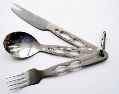 Hot Sale Good Quality Titanium Flatware Set 3 PCS