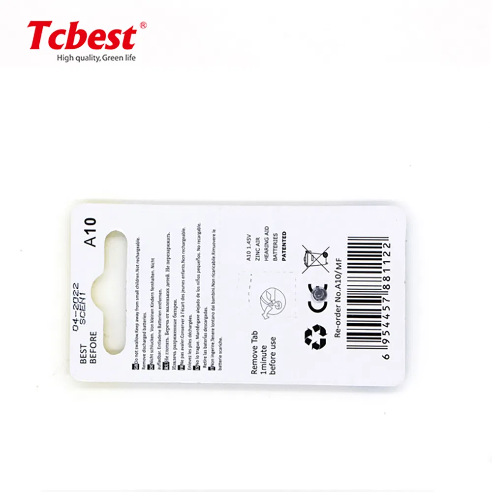 Батарейка ZA10 1.45V 90mAh цинк-воздушная