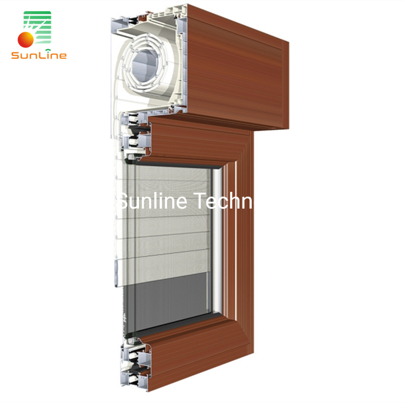 Auto Electric Aluminum Shutter Window with WiFi Remote Control Tubule Motor