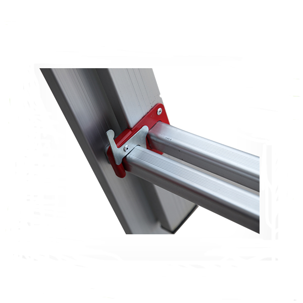 Silver White Single-Side Grooved Rail Extension Ladder