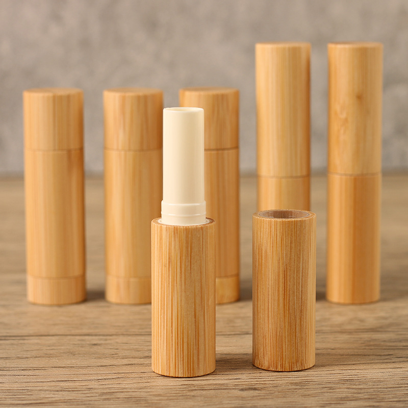 High-End Natural Bamboo and Wood Lipstick Tubes, Bamboo Lipstick Tubes, DIY Lipstick Tubes, Empty Tubes That Can Be Engraved with Logos