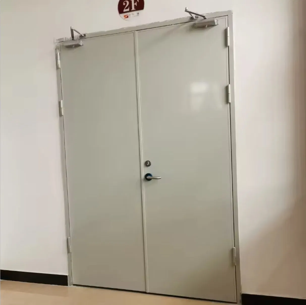 Commercial Steel Door with Fire Rating and Glass Panel