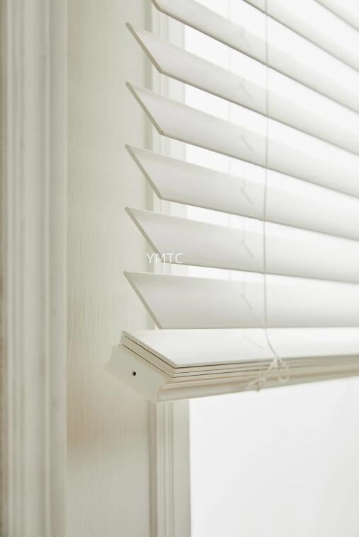 Home Decoration White Horizontal 50mm Slats Motorized Blinds