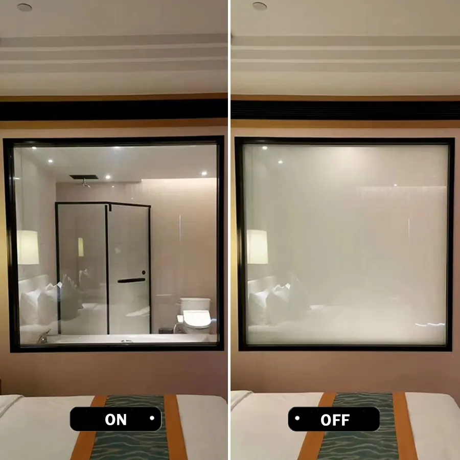 Self Adhesive Privacy Control Smart Glass Film for Windows/Doors DIY Installation