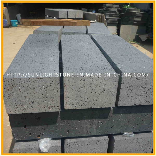 Custom Cheap Natural Black/Grey Basalt/Lava Stone Tiles for Pavingment