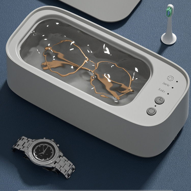 Mini Desktop Ultrasonic Cleaning Machine Portable Ultrasonic Cleaner with Timer for Hearing Instruments Earmolds Glasses Jewelry Cleaning