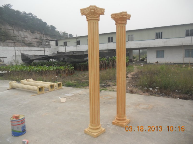 Cheap Stone Roman Pillar, Marble Roman Solid Column, Granite Hallow Column in Wholesale