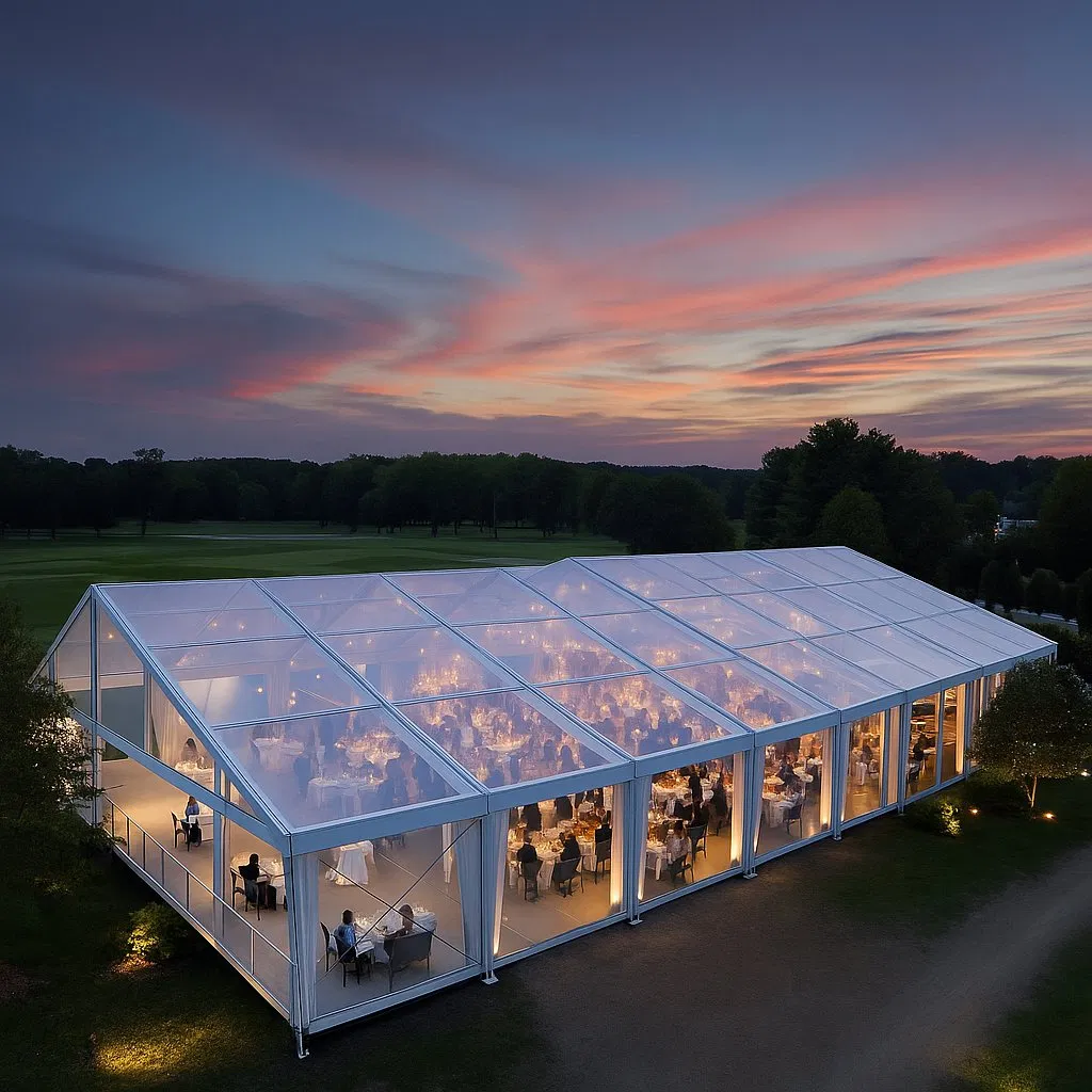 15 X 50m Luxury Clear Transparent Wedding Tent Marquee for Garden Events