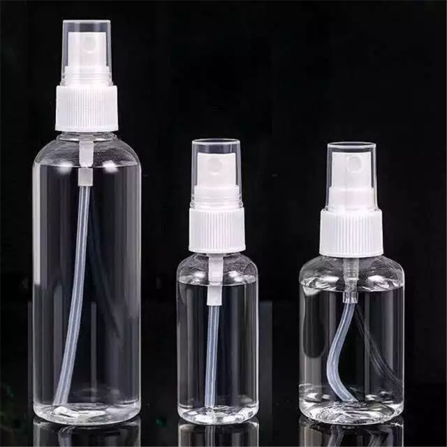 50ml Pet Clear Empty Alcohol Packaging Liquid Mist Plastic Spray Bottle