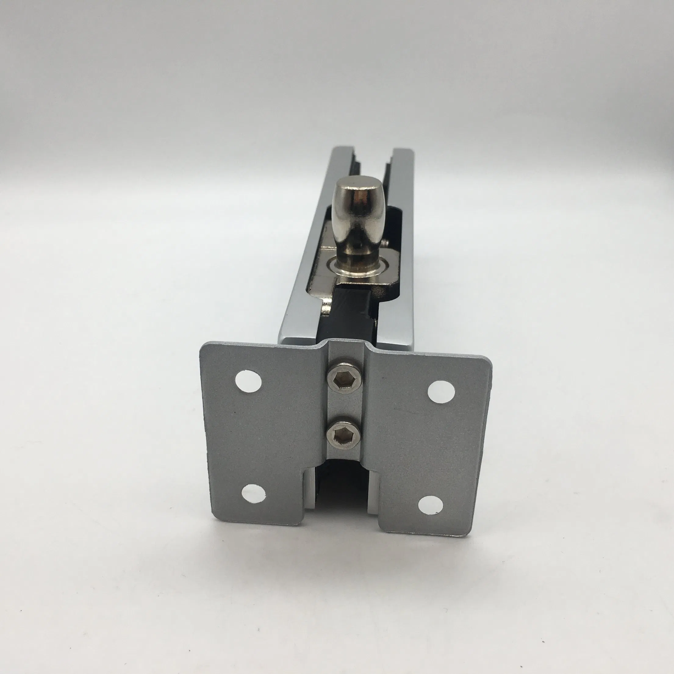 Silver Aluminum Over Panel Pivot Patch Fittings Wall Mounted Glass Patch Fittings
