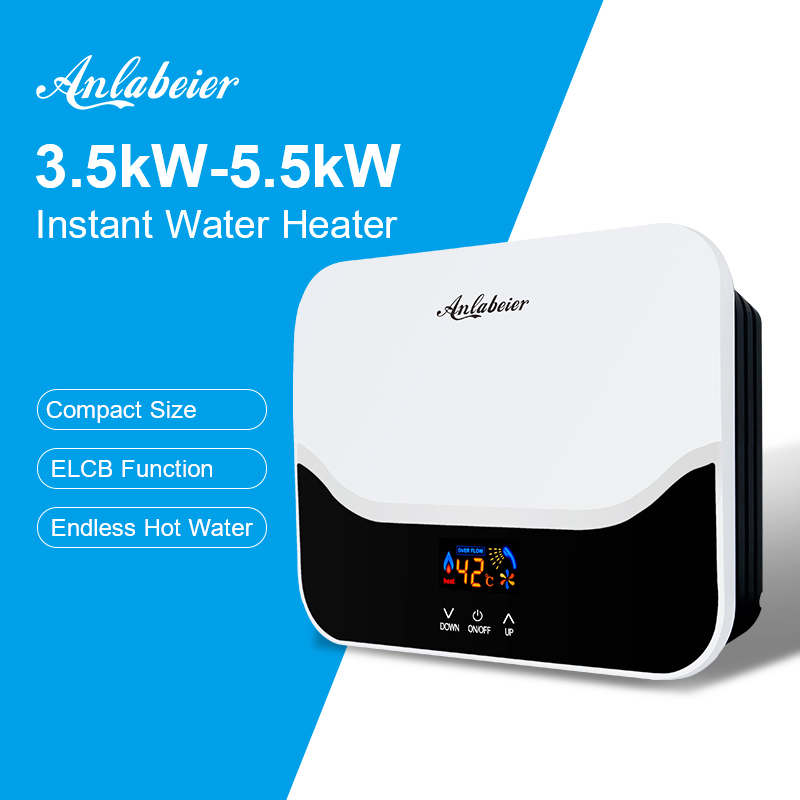 Проточный электрический водонагреватель 5.5 кВт с сенсорным управлением