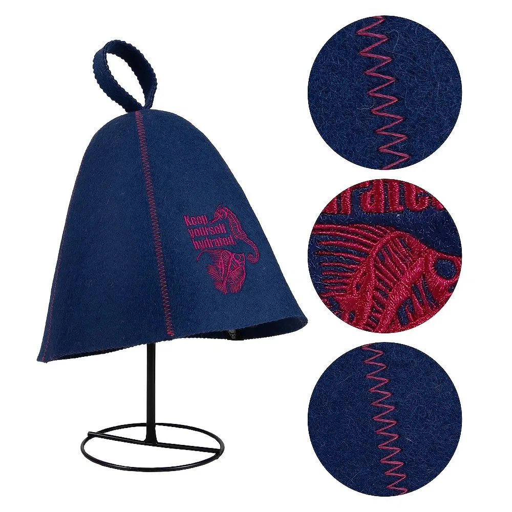 Different Color Support Custom Polyester Felt Sauna Hat Heat Bath Hat Sauna Bath Hat
