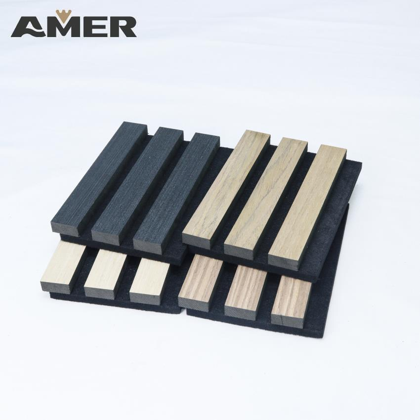 Solid/Hollow Easy Install Sound Timber Absorbing MDF Wooden Grooved Acoustic Wall Ceiling Panels