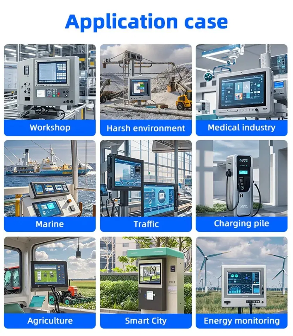 J4125 Embedded All in One PC 10.1 Inch DDR4 Industrial Tablet Dual LAN Touchscreen 2*RS232 COM Windows10/Linux OS Industrial Panel PC for ATM
