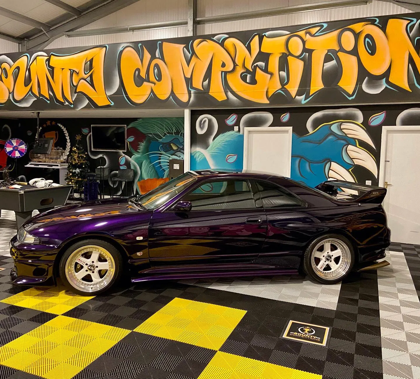 Плитка для пола гаража EL013 PP, противоскользящая, с дренажем